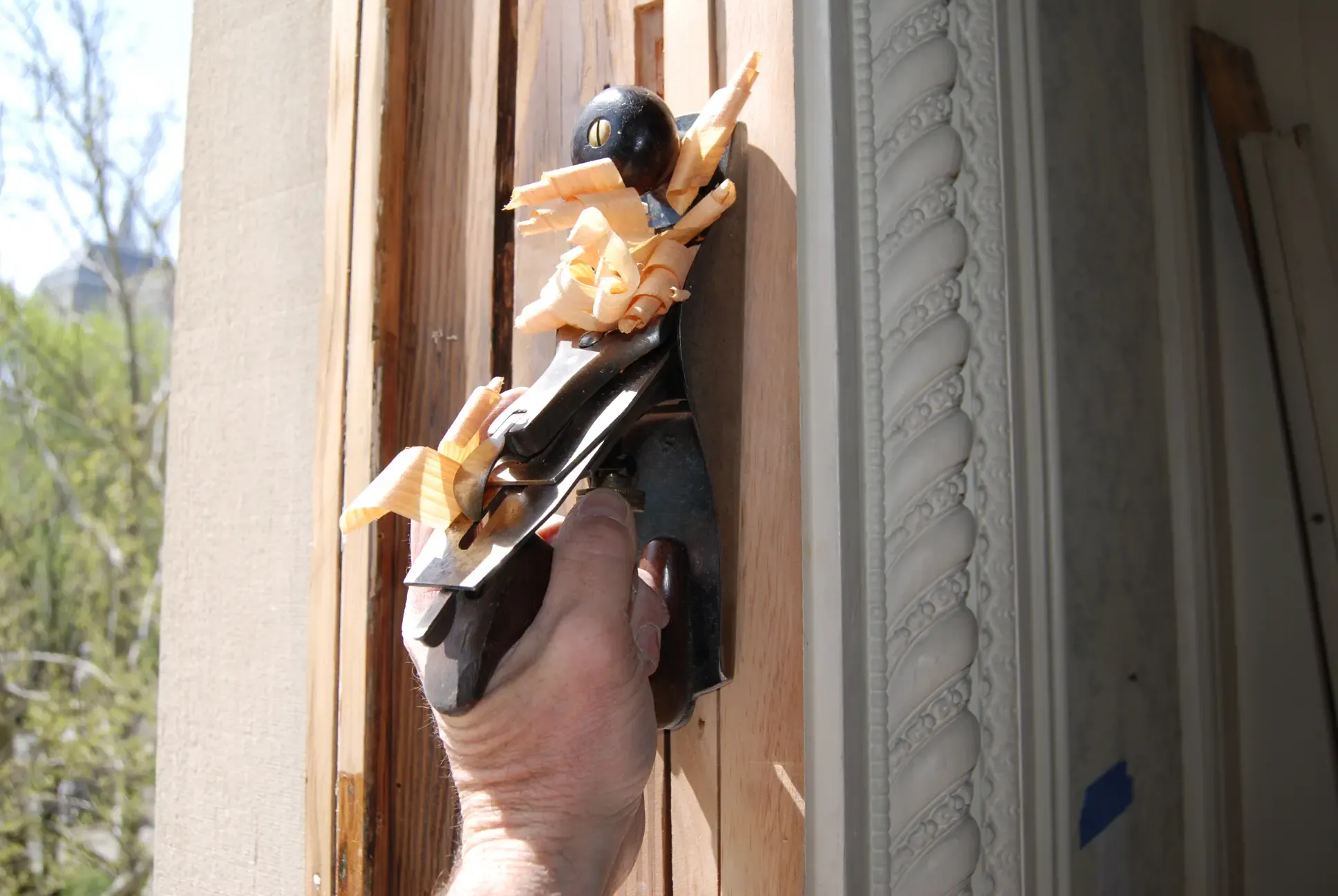 HANDPLANE WITH SHAVINGS