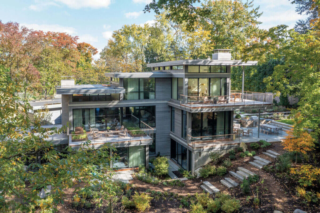 modern glass house project in cambridge ma